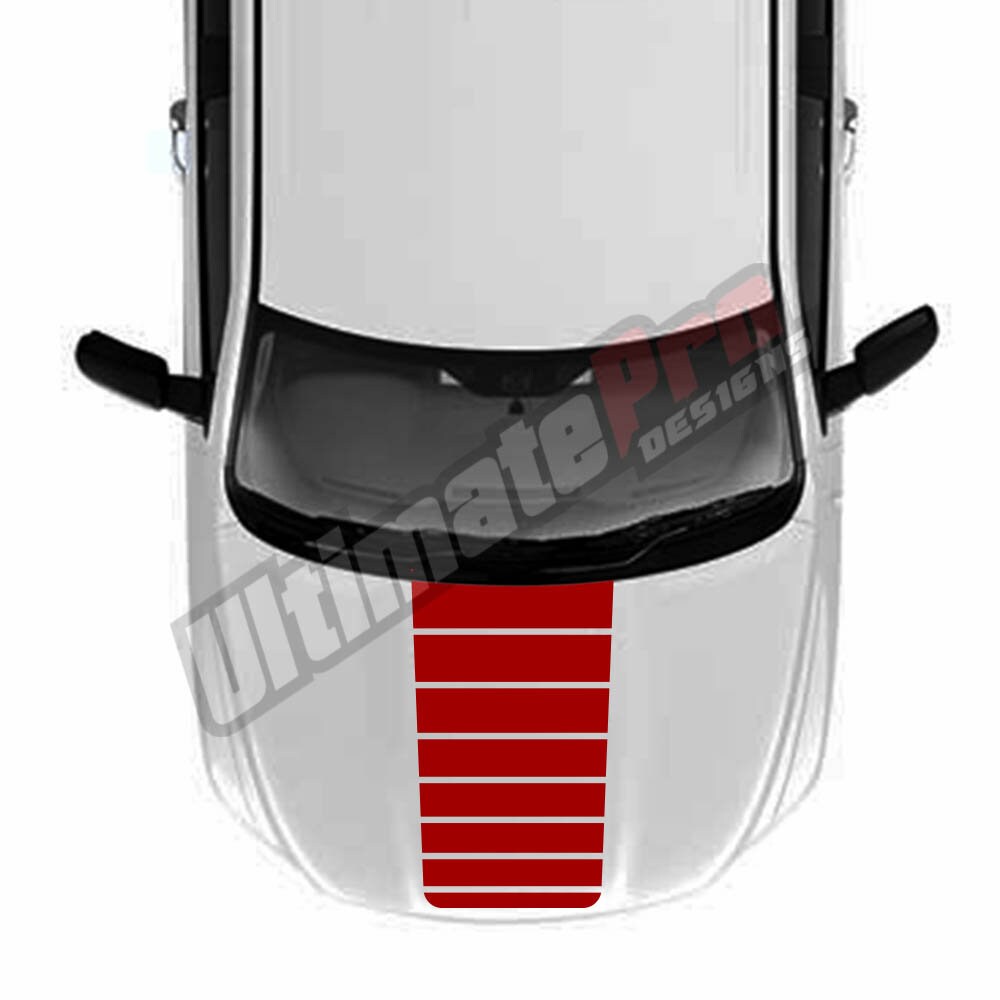 Sport Stripes Decal Sticker Compatible With Dodge Ram 1500 Crew Cab Front Racing Hood Vinyl Rebel Laramie Srt8 Rt Vent