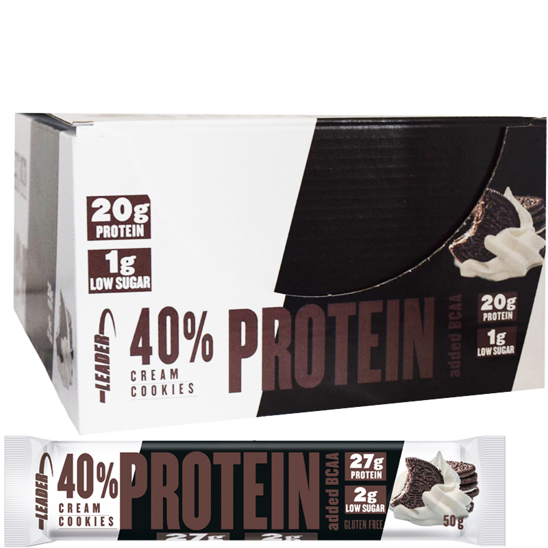 Hel Låda Proteinbars "Cream Cookies" 24 x 50g - 73% rabatt