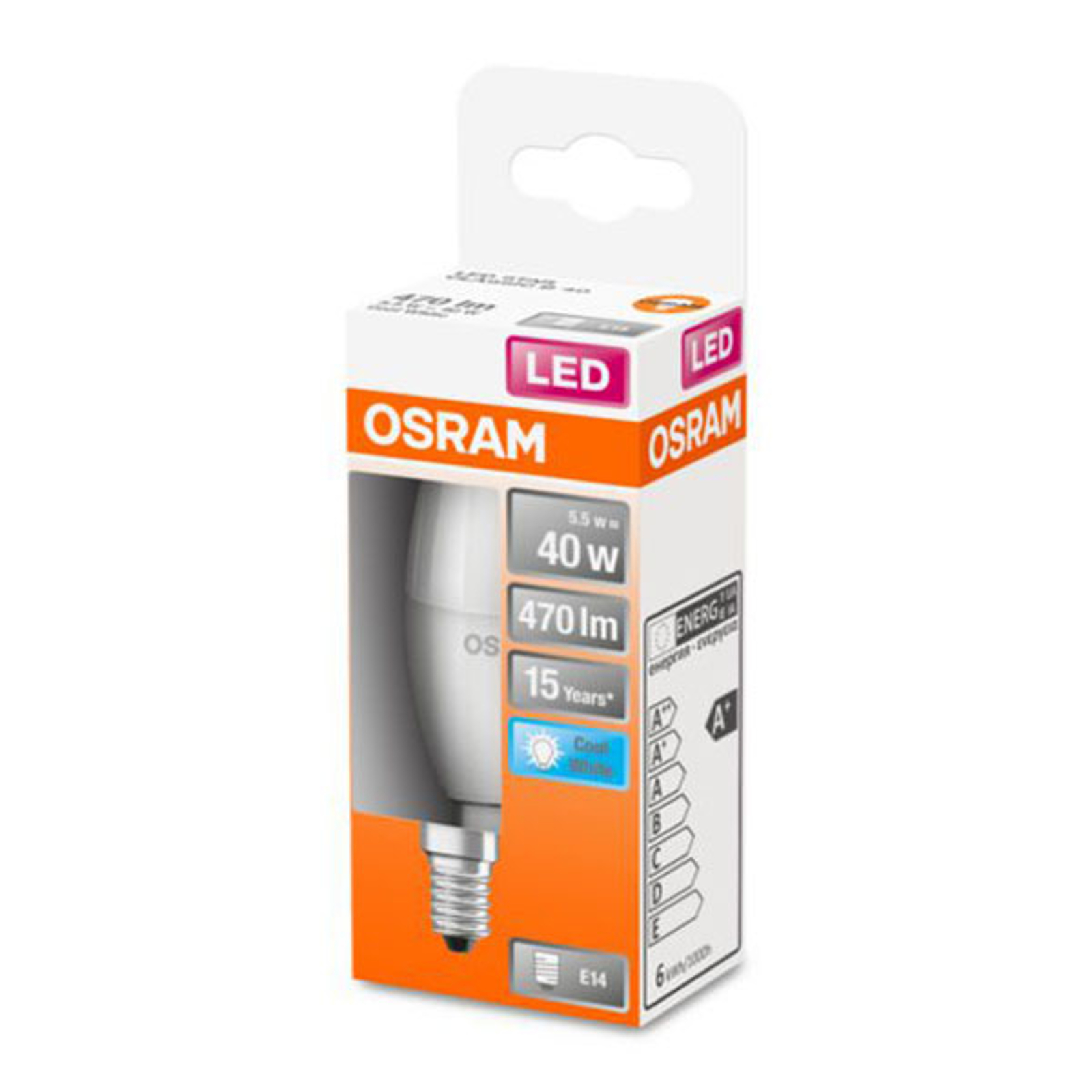 OSRAM Classic B -LED-lamppu E14 5,5W 4 000 K matta