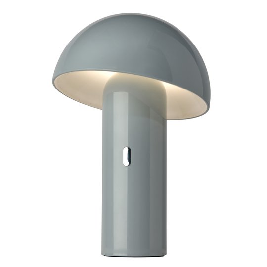 Svamp-LED-pöytälamppu, akku, harmaa