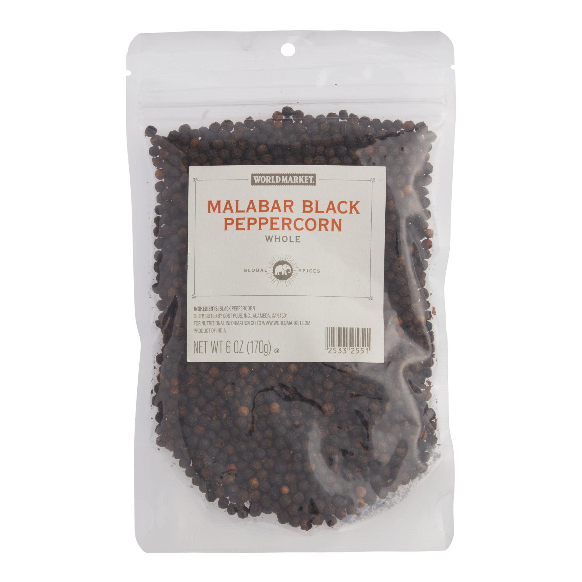 World Market Whole Black Malabar Peppercorns Spice Bag by World Market
