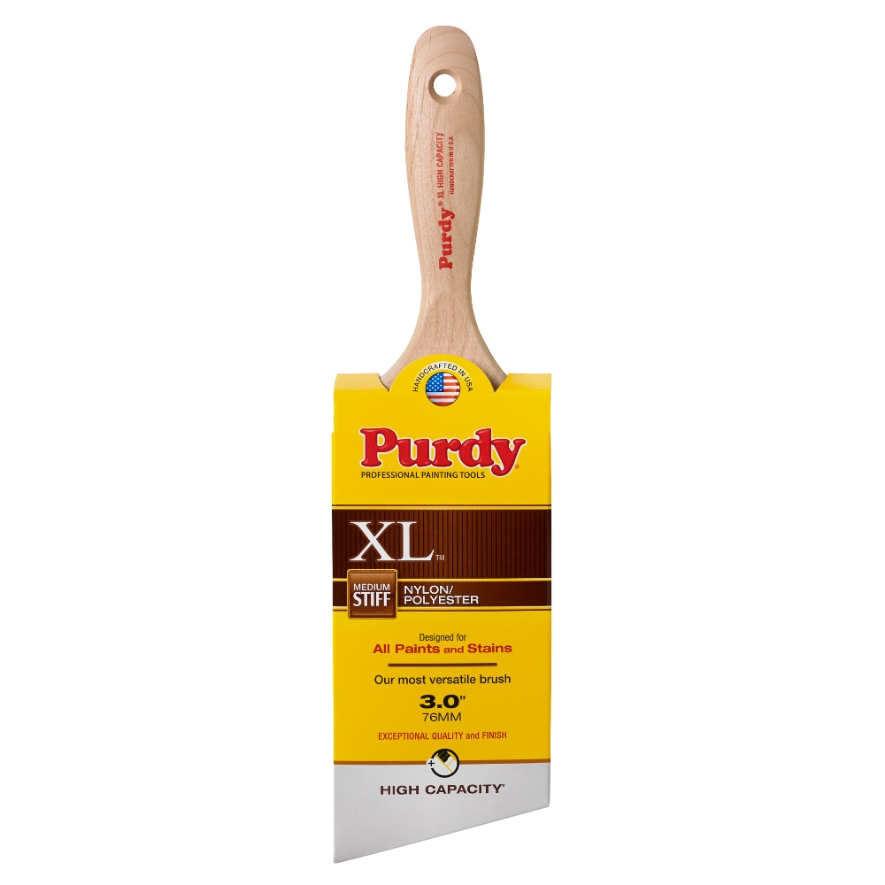 Purdy XL High Capacity Nylon- Polyester Blend Angle 3-in Paint Brush | 144424430