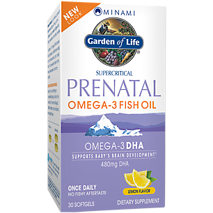 Minami Prenatal Omega-3 Fish Oil - 480mg DHA / 104mg EPA - Lemon (30 Softgels)