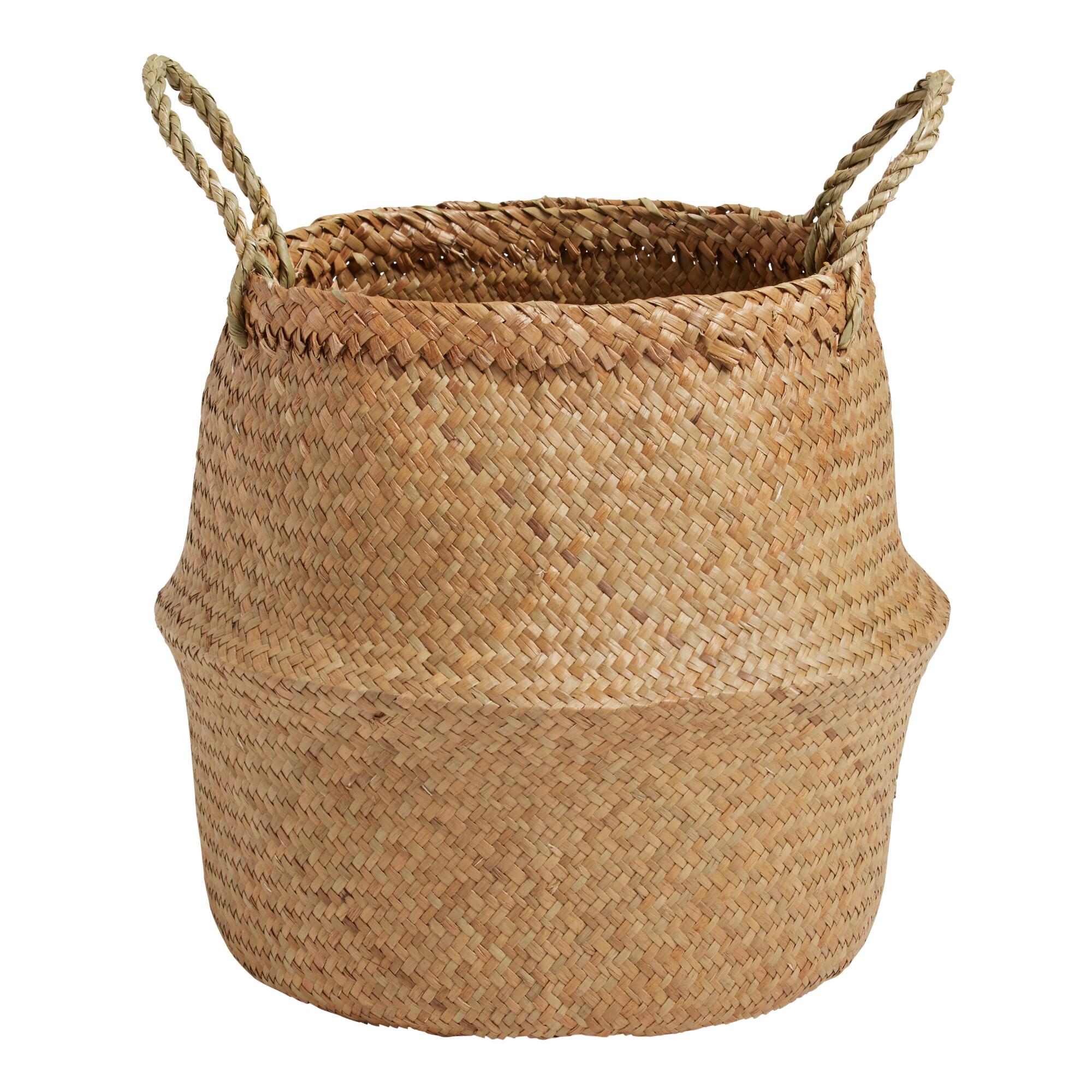 Natural Seagrass Ellery Belly Basket by World Market