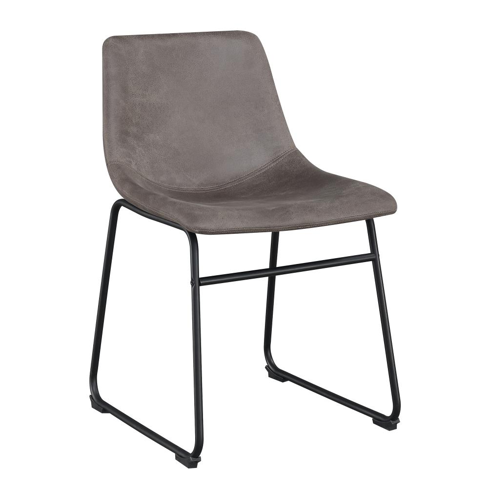 Picket House Furnishings Collins Contemporary/Modern Polyester/Polyester Blend Upholstered Side Chair (Metal Frame) in Gray | BWS900SE