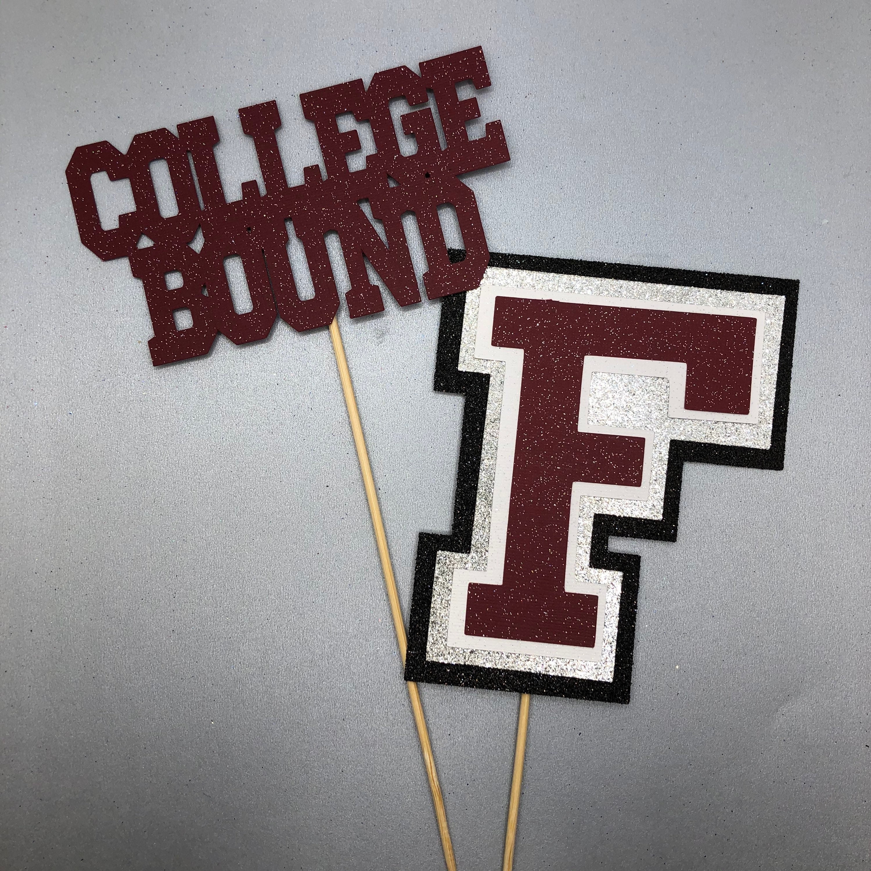 Fordham University Rams College Bound Graduation Centerpiece Sticks, Centerpiece, Custom School Logo, Graduation Table Decor