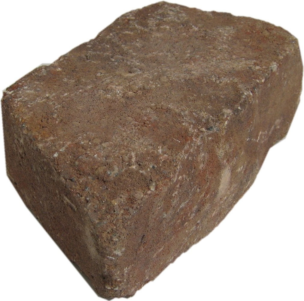 Oldcastle Mini Flagstone 8-in L x 3-in H x 4-in D Harvest Blend Retaining Wall Block in Brown | 309716