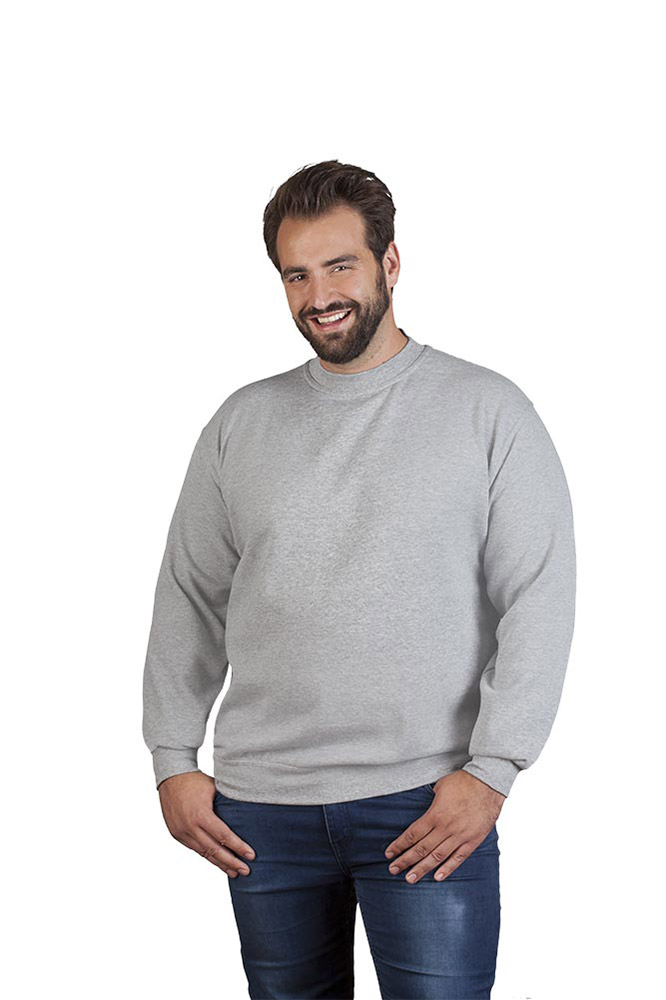 Premium Sweatshirt Plus Size Herren, Sportgrau, XXXL
