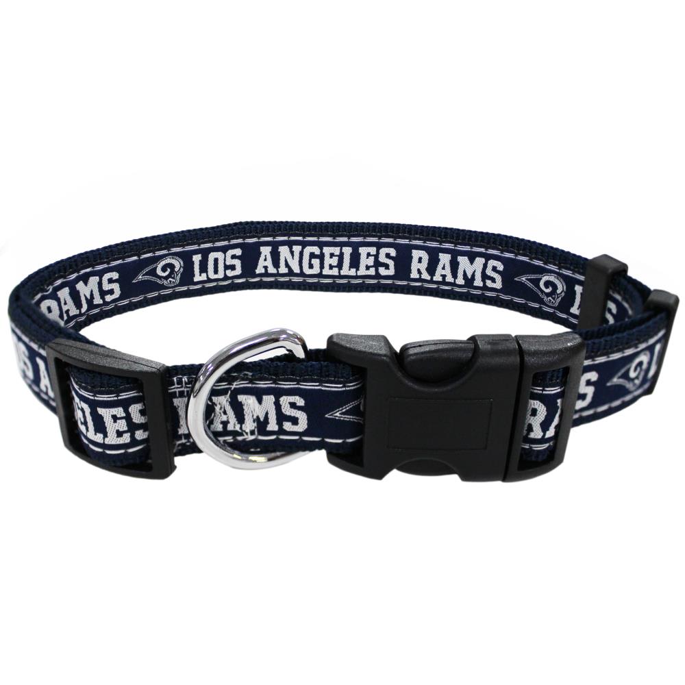 Pets First Los Angeles Rams Navy Blue Dog Collar, Large (71- 90-lb) | STL-3036-LG