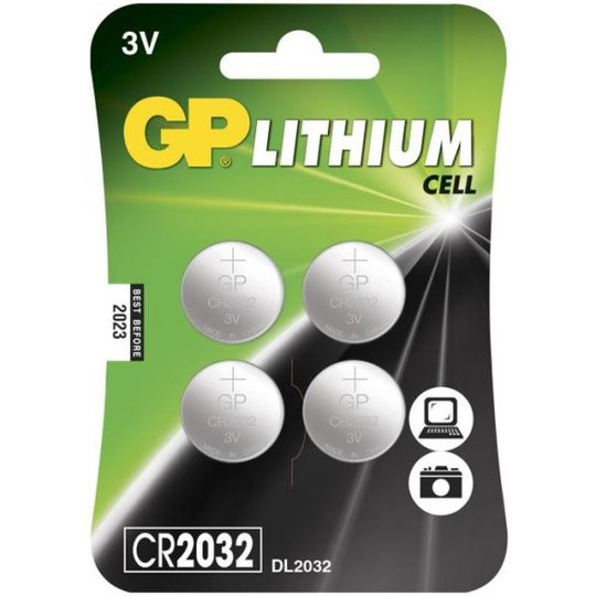 GP Batteries CR 2032-7U4 Nappiparisto litium 3V 4 kpl