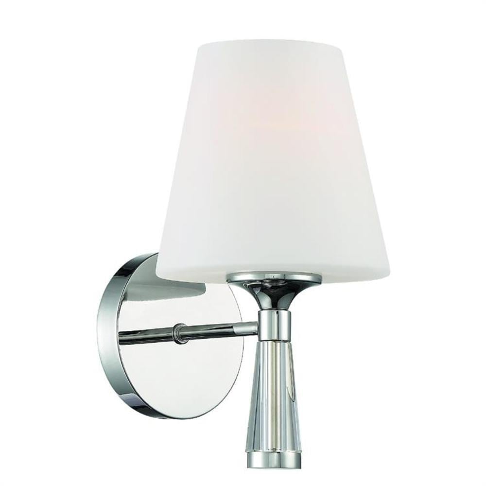 Crystorama Ramsey 6-in W 1-Light Polished Nickel Modern/Contemporary Wall Sconce | RAM-A3401-PN