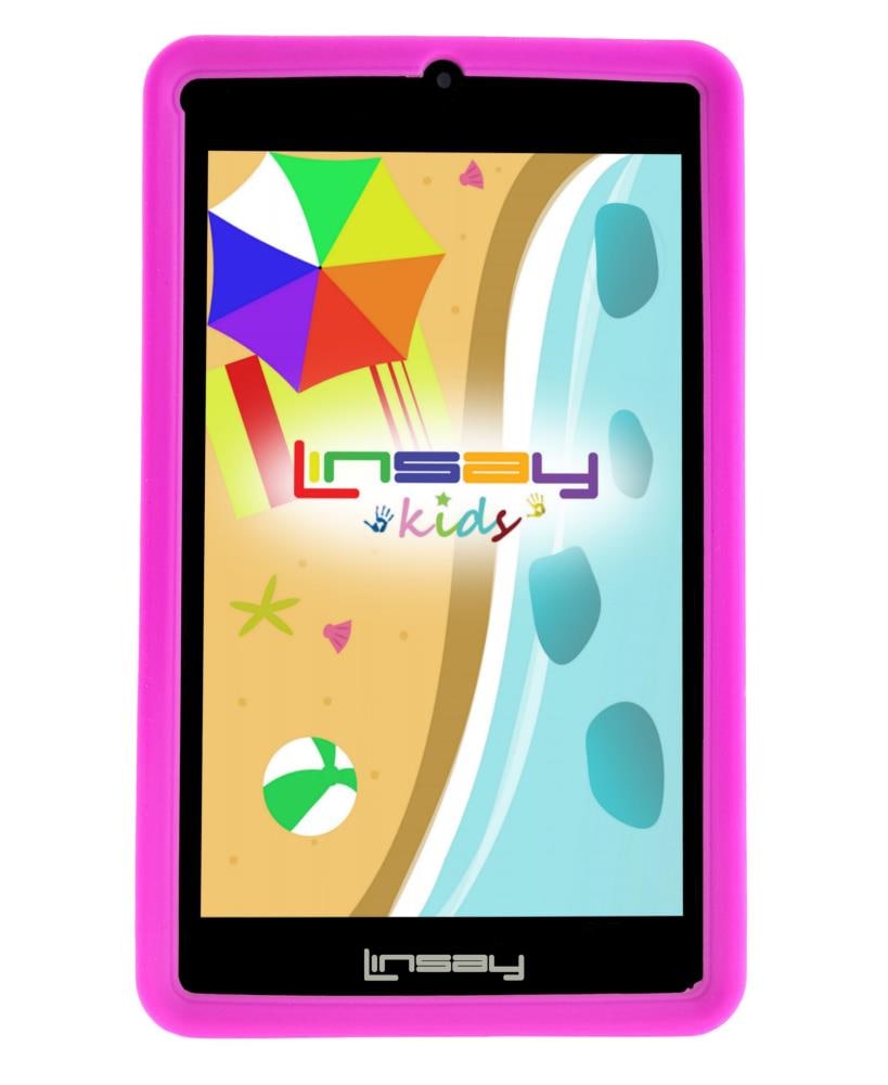 LINSAY 7-in Wi-Fi Only Android 10 Tablet with Accessories with Case Included | F7XHDKIDSPINK