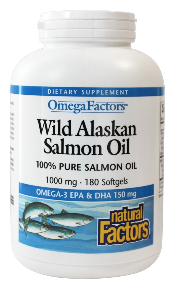 Natural Factors - OmegaFactors Wild Alaskan Salmon Oil 1000 mg. - 180 Softgels