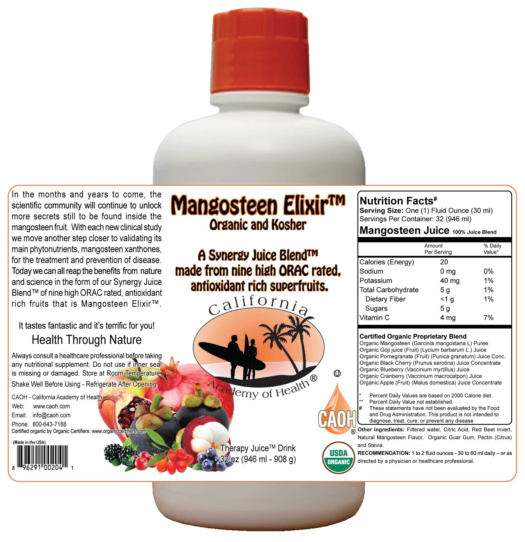 Mangosteen Elixir Juice Blend 32 Oz