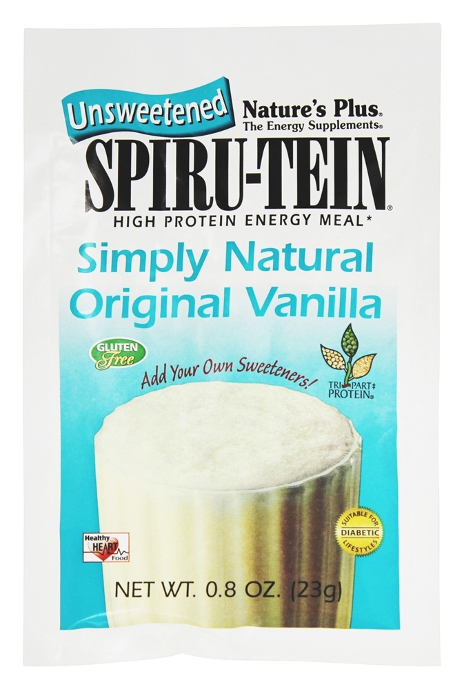 Natures Plus - Spiru-Tein Unsweetened Simply Natural Original Vanilla - 1 Packet