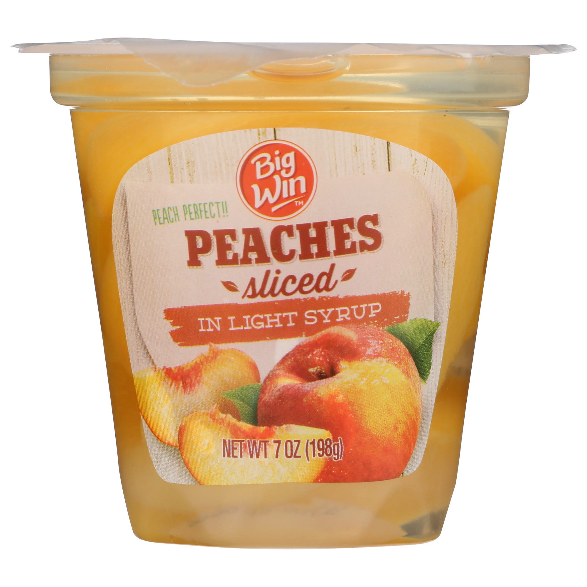 Big Win Peach Slices in Light Syrup, 7 Ounce