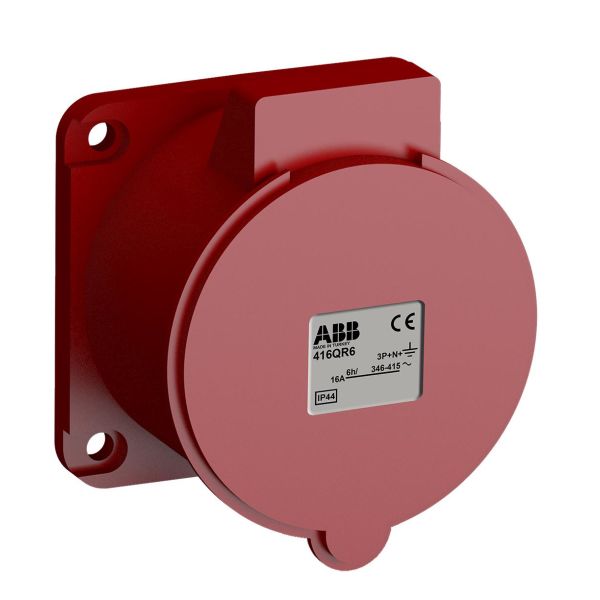 ABB 2CMA102327R1000 Paneluttak hurtigtilkoblet, vibrasjonsbestandig Rett, 5-polet, 16 A, 60x60 mm