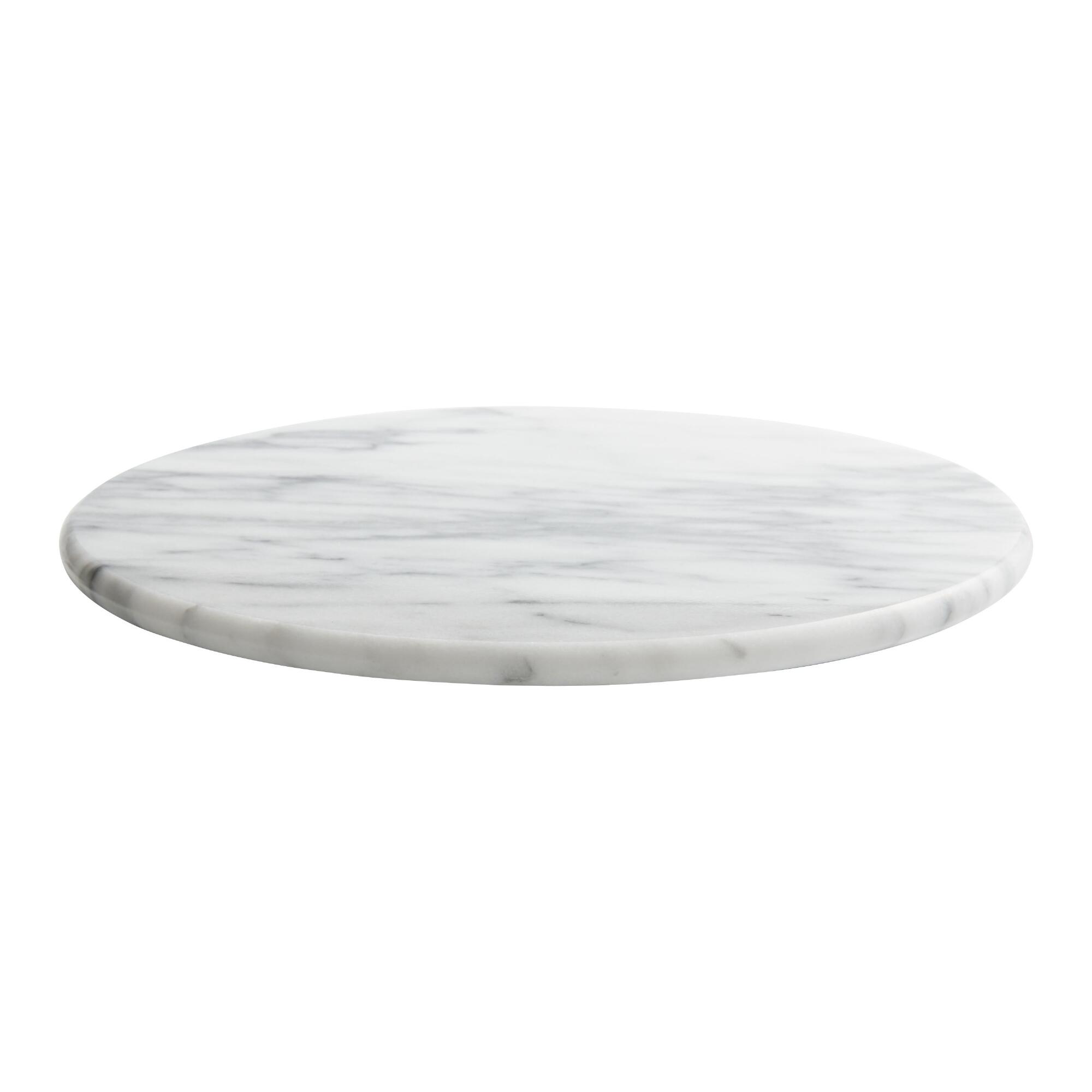 White Marble Lazy Susan: Gray/White by World Market