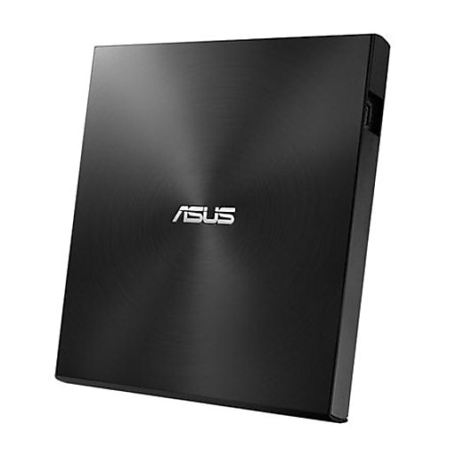 ASUS SDRW08U7MUBLKGA Ultra-Slim External DVD-Writer, USB 2.0, Black/Silver