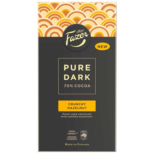 Pure Dark Tumma suklaa 70% Hasselpähkinä - 35% alennus