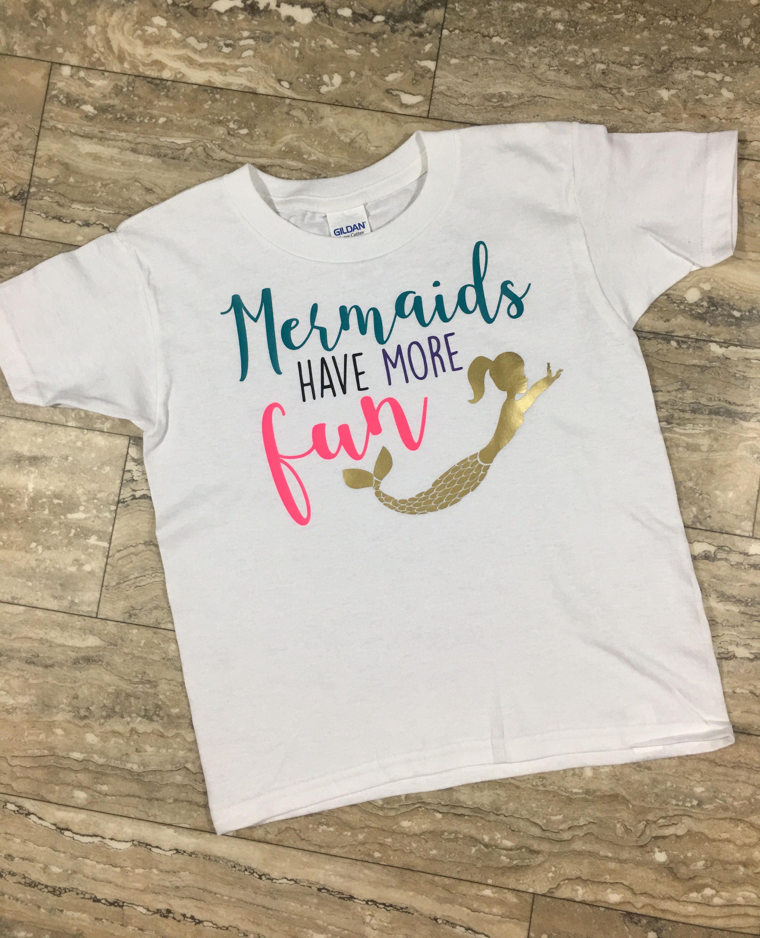 Mermaids Have More Fun Shirt, Mermaid Tail, Funny Girl Beach Starfish Tee, Baby 99 Percent