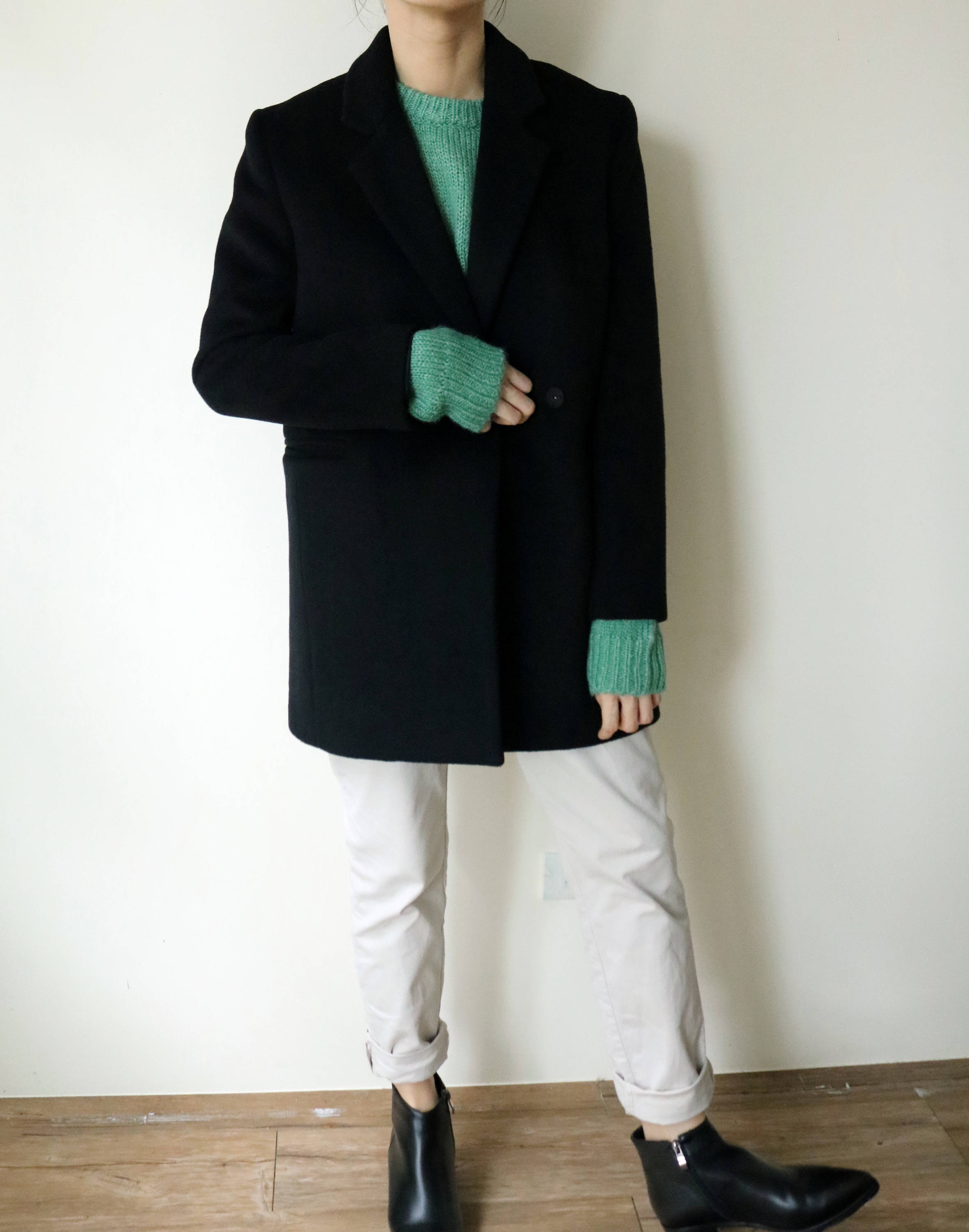 Reseau Coat - Minimalist Alpaca Wool Blend Blazer Coat