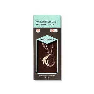 Økoladen Chokolade pebermynte/knas Ø 70%