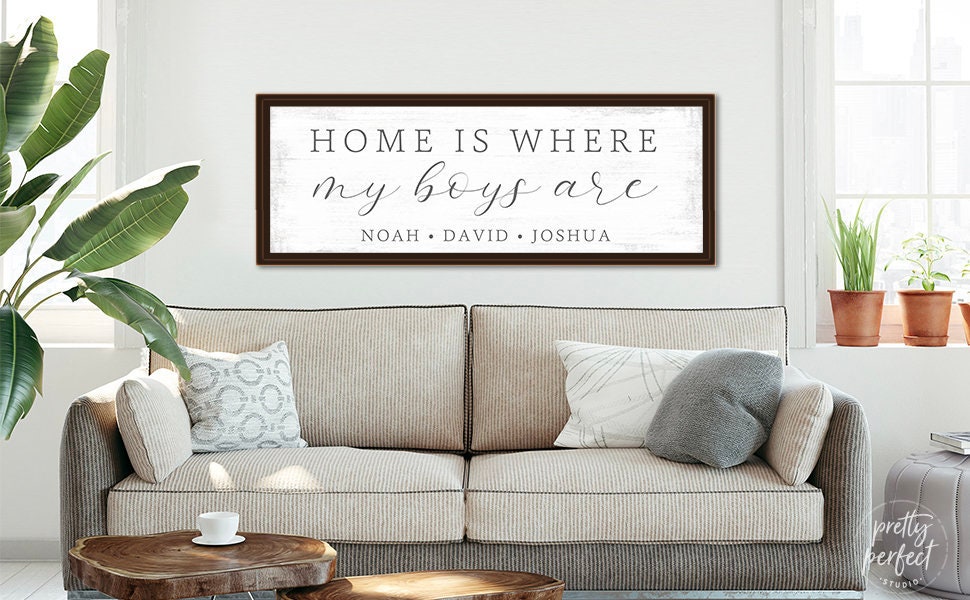 Home Is Where My Boys Are Sign