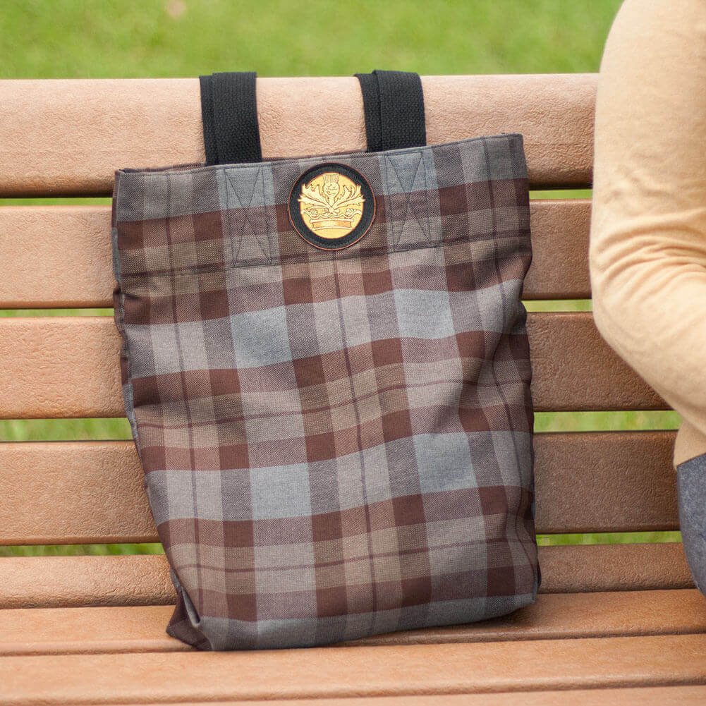 Outlander Tote Bag Poly/Viscose Blend Tartan Woven in Scotland - Made The Usa From Official Outlander Tartans
