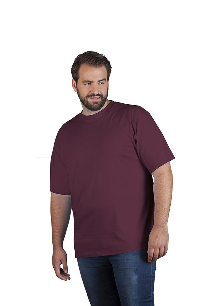 Premium T-Shirt Plus Size Herren, Burgund, XXXL