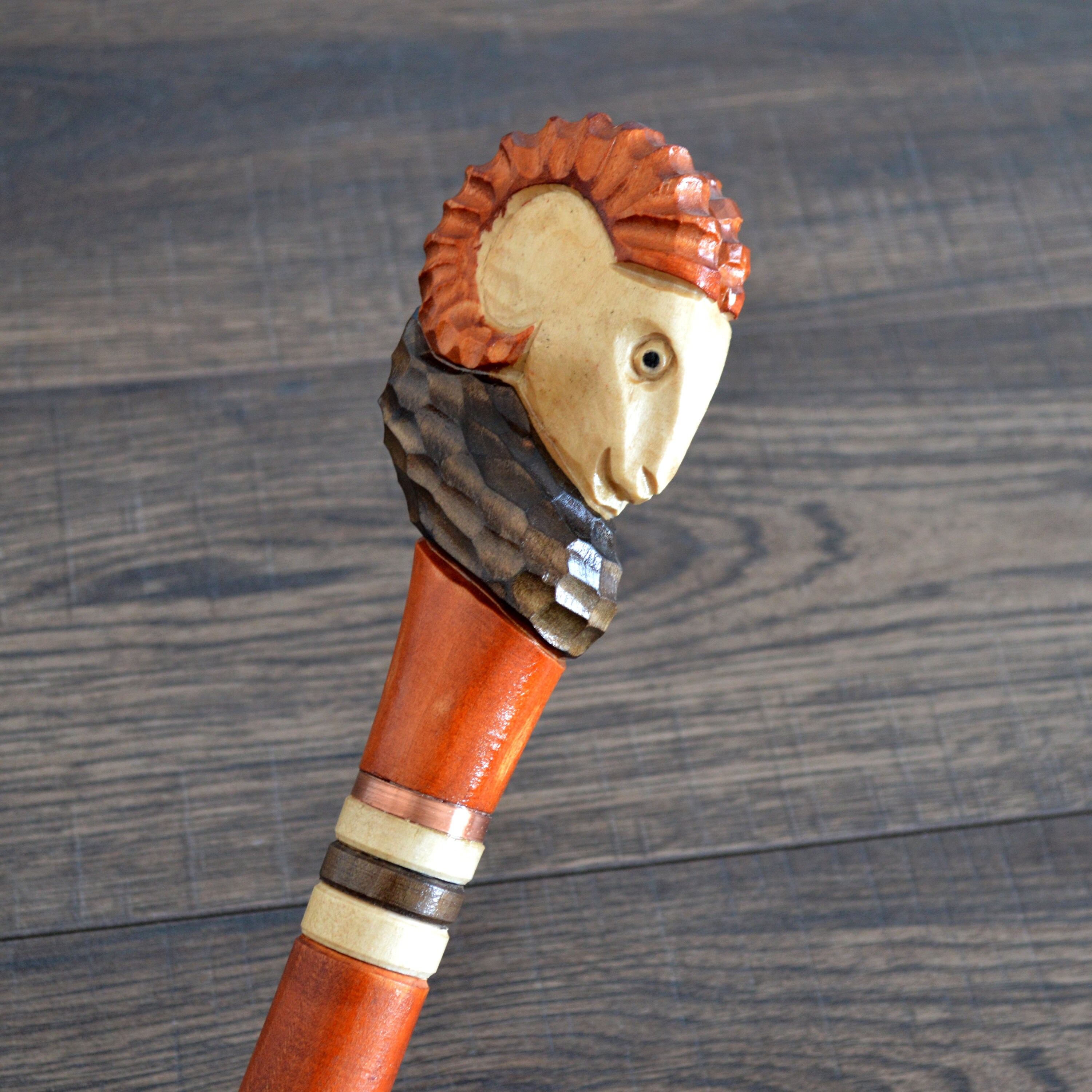Canes Walking Sticks Wood Reeds Cane Wooden Hand-Carved Carving Handmade Stick Accessories | Ram Head