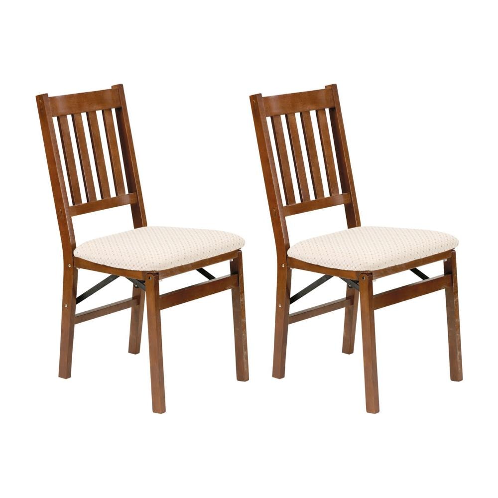 Stakmore Set of 2 Mission/Shaker Polyester/Polyester Blend Upholstered Dining Side Chair (Wood Frame) in Brown | 4540.6H842