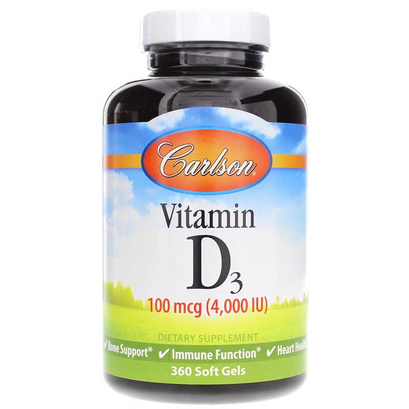 Carlson Labs Vitamin D3 4,000 IU 360 Softgels