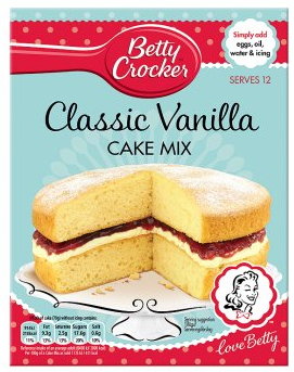 Betty Crocker Velvety Vanilla Cake Mix EU 425g