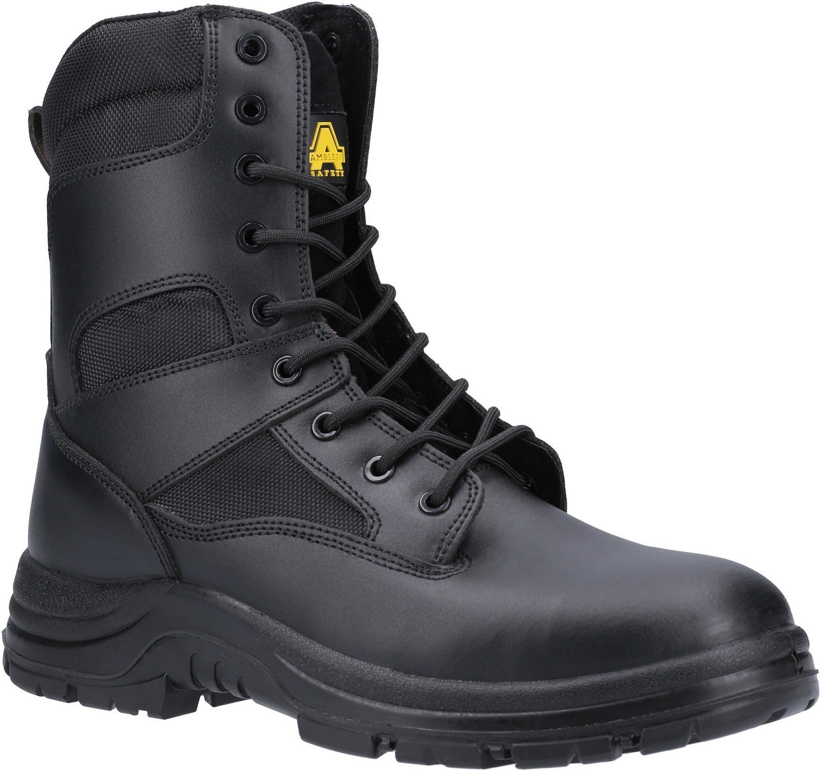 Amblers Unisex Safety Water Resistant Hi-leg Lace up Boot Black 20623 - Black 4