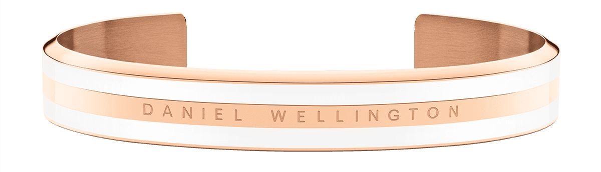 Daniel Wellington DW Emalie Bracelet Satin White M Roségull