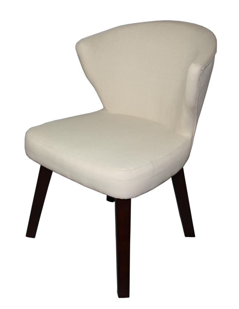 ORE International Concave Modern Cream Blend Accent Chair in Off-White | HB4624