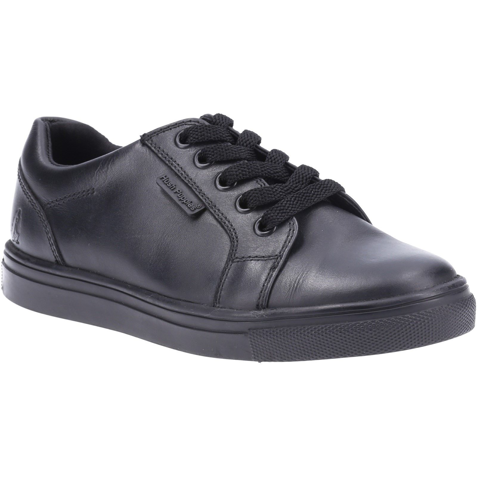 Hush Puppies Kid's Sam Junior School Shoe Black 32579 - Black 13