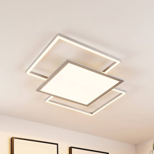 Lucande Ciaran -LED-kattovalaisin, neliömäinen CCT