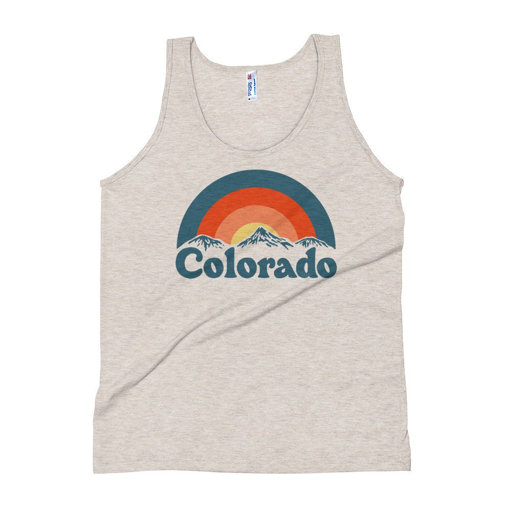 Vintage Colorado Mountains Tri-Blend Tank Top