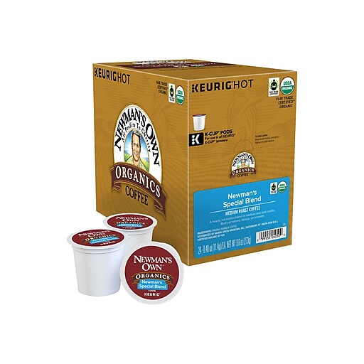 Newman's Own Organics Special Blend Coffee, Keurig K-Cup Pods, Medium Roast, 24/Box (4050)