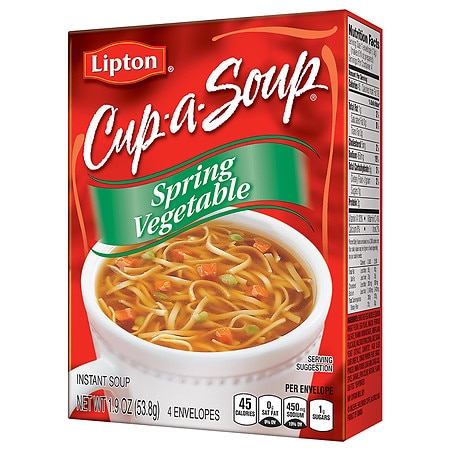 Lipton Cup-A-Soup Instant Soup Mix Spring Vegetable - 1.9 oz