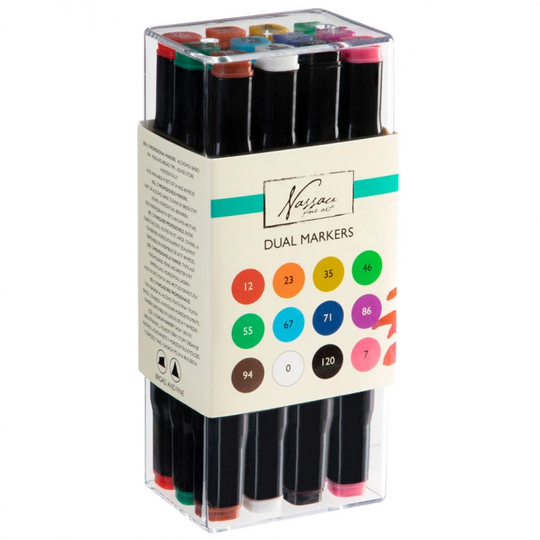 Nassau Fine Art Dual-tip Markers 24-set