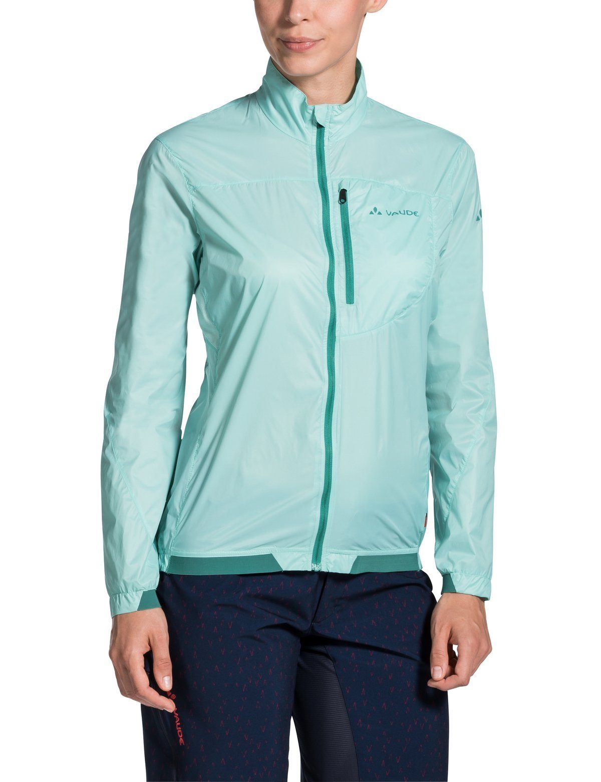 Vaude Women's Moab UL Jacket II - Ultralight wind proof jacket for outdoor sports, Glacier / 44