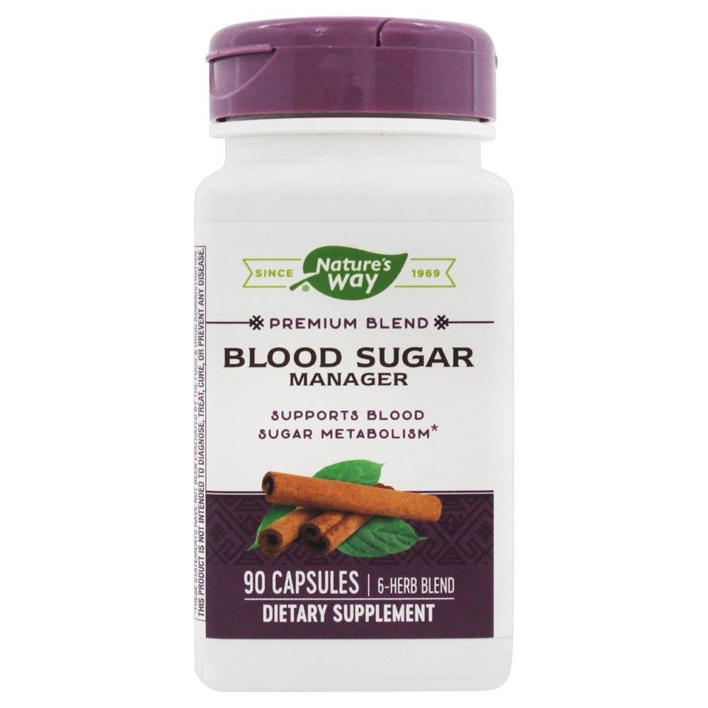 Nature's Way - Blood Sugar Manager Premium Blend - 90 Capsules