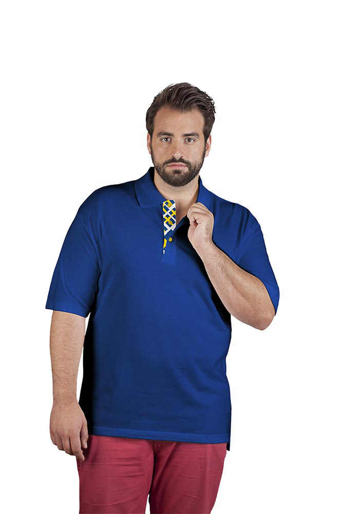 Fanshirt Schweden Superior Poloshirt Plus Size Herren, Königsblau, XXXL