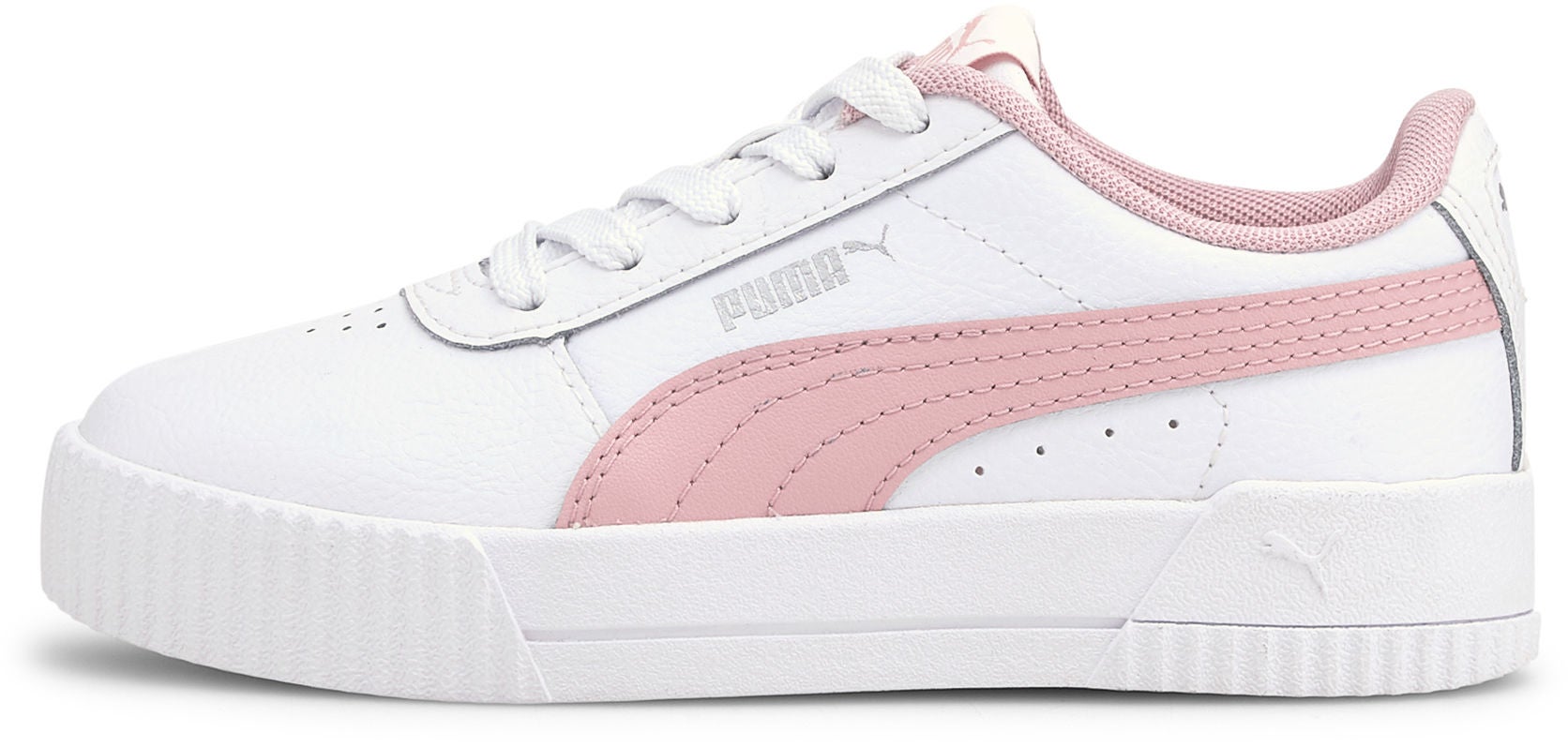 Puma Carina L PS Sneaker, Wht/Pink, 28