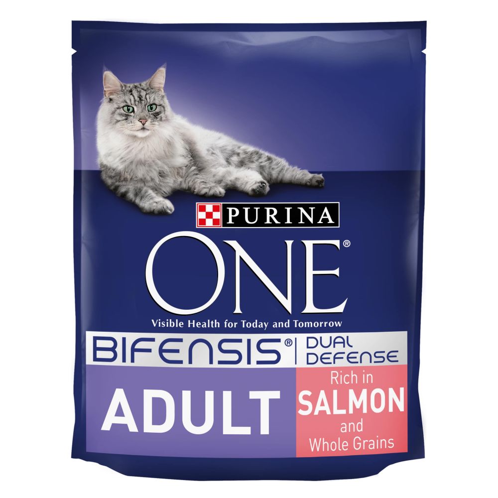 Purina ONE Adult Salmon & Whole Grains Dry Cat Food - 3kg