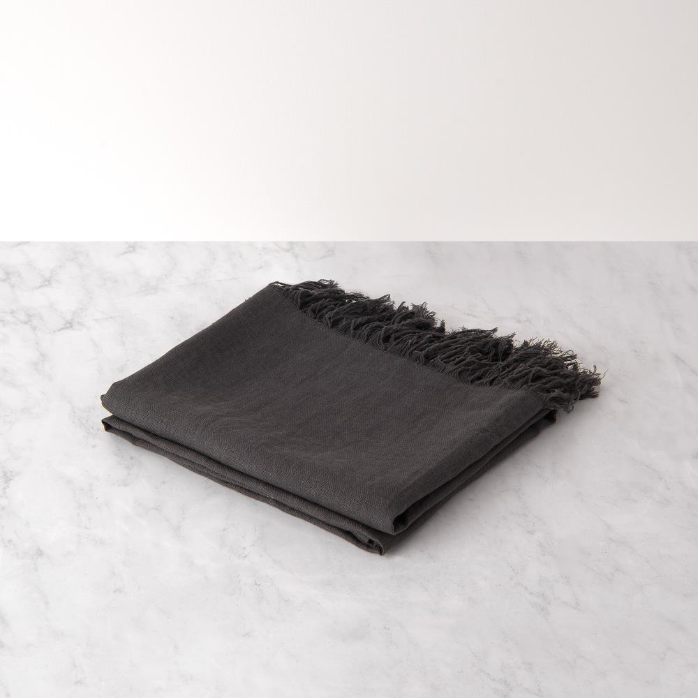 Best Home Fashion Dark Grey 50-in x 60-in Blend Throw in Brown | THROW-EFI015-90-DK.G
