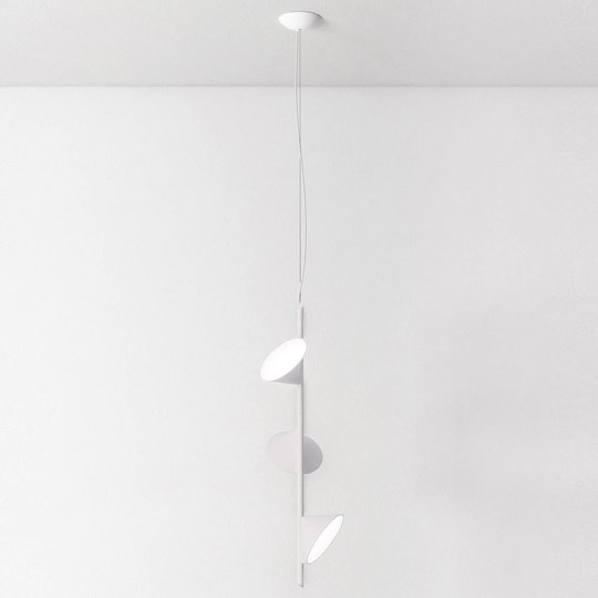 Axolight Orchid LED-riippuvalo 3 lampp. valkoinen